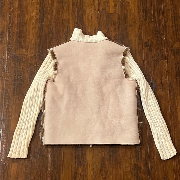 Parkhurst Outdoor Edition Faux Suede & Faux Fur Tan & Cream Jacket Size Small - Picture 6 of 9